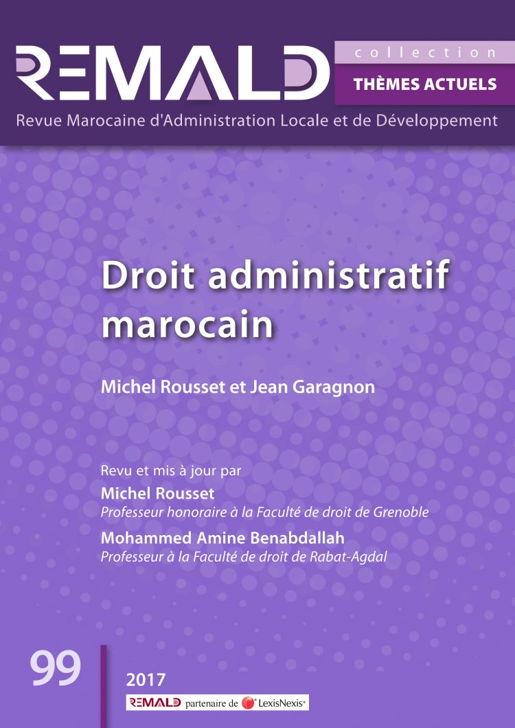 Ouvrage sur le droit administratif marocain