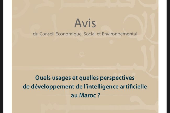 rapport sur Quels usages et quelles perspectives de développement de l'intelligence artificielle au Maroc