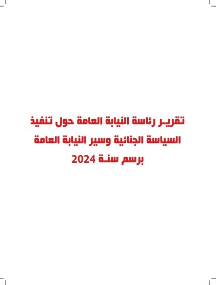 تقرير رئاسة النيابة العامة لسنة 2024